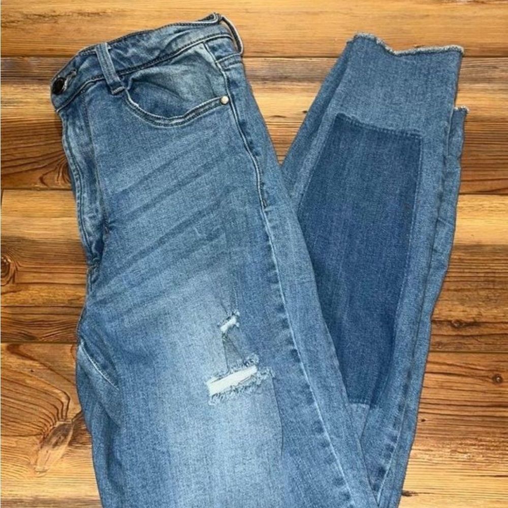 Black label distressed jeans 29